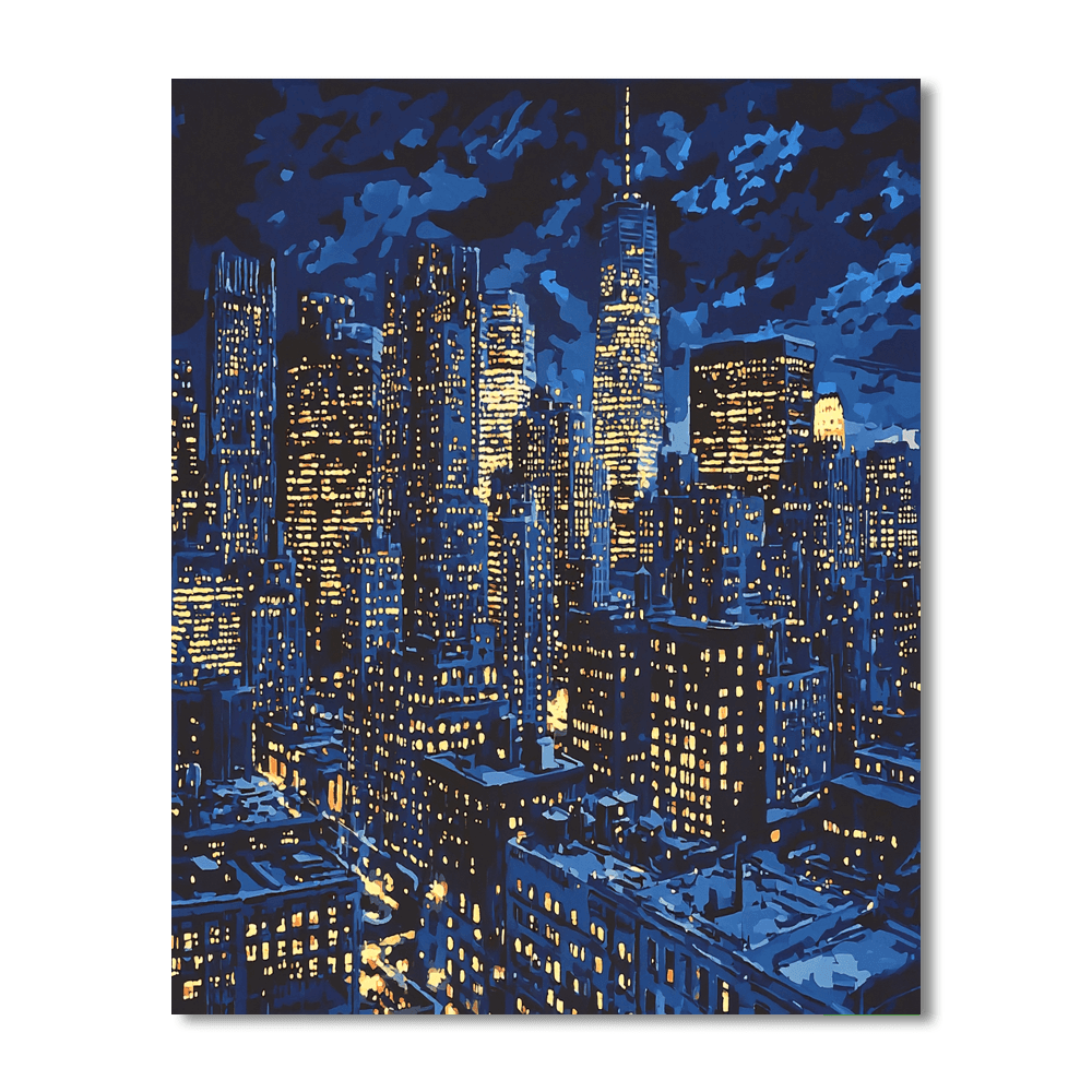 Edward Hopper Inspired Enchanting Night Lights  Paint By Numbers Art