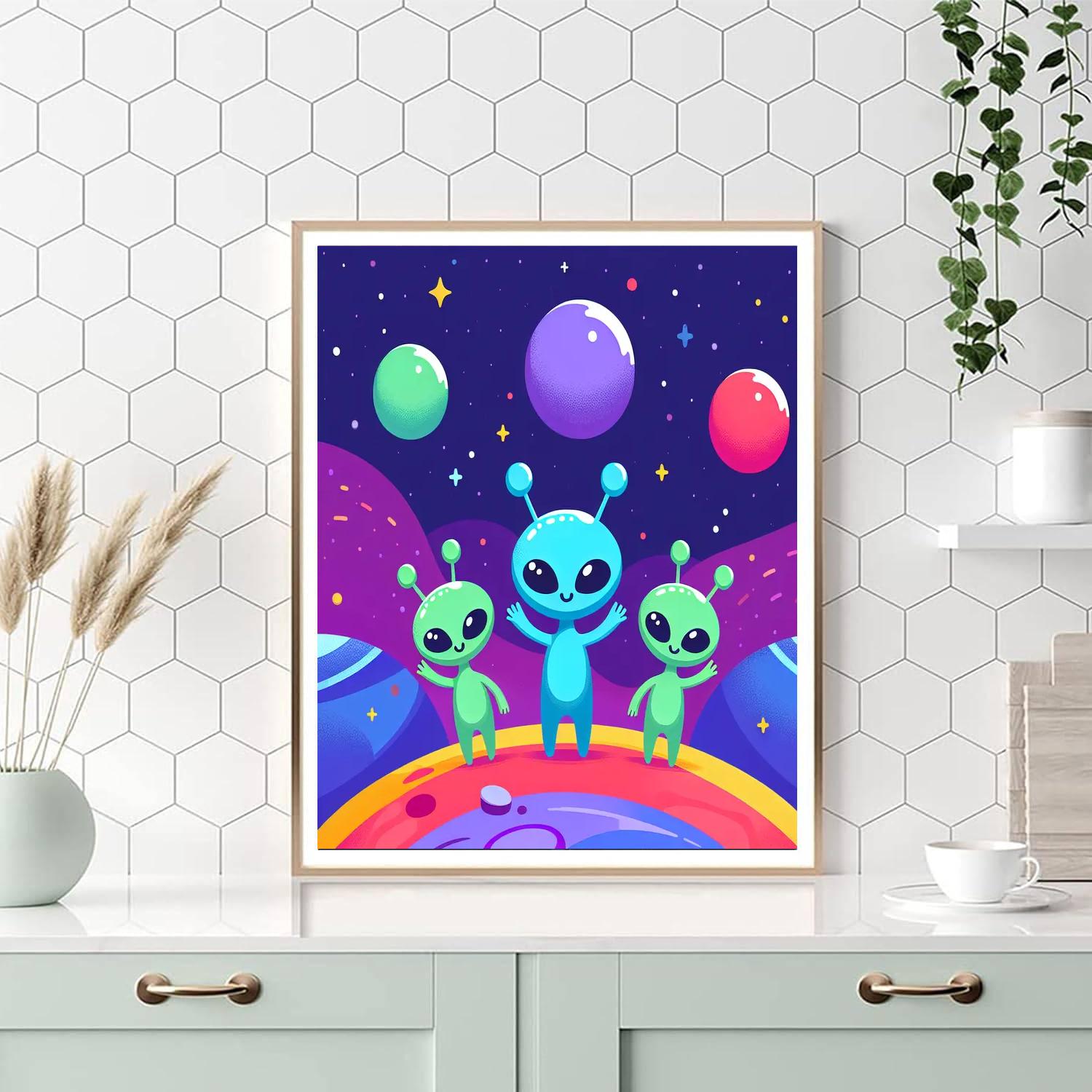 Silly Space Safari Paint By Number