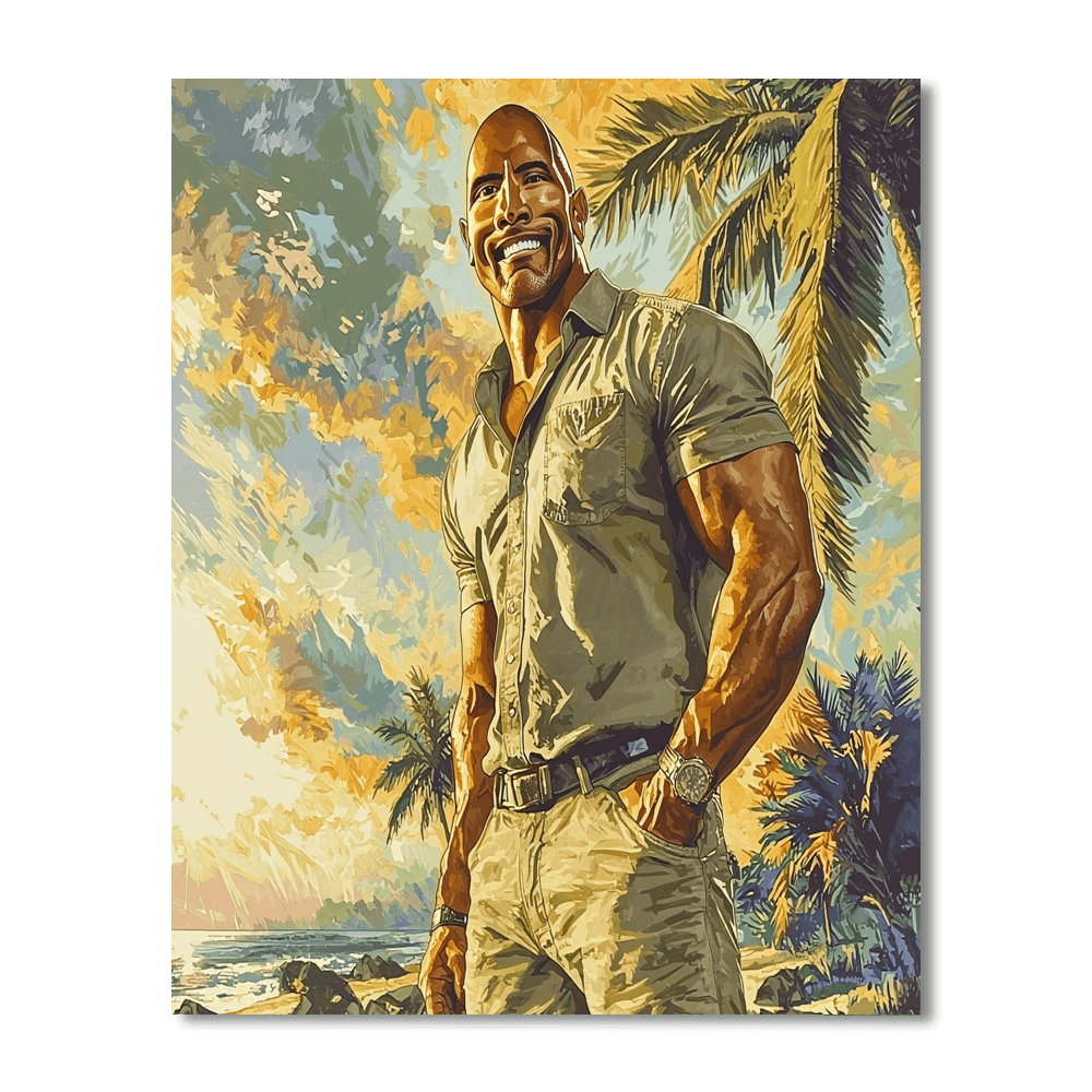 Dwayne Johnson: The Rock's Electrifying Journey Paint By Color
