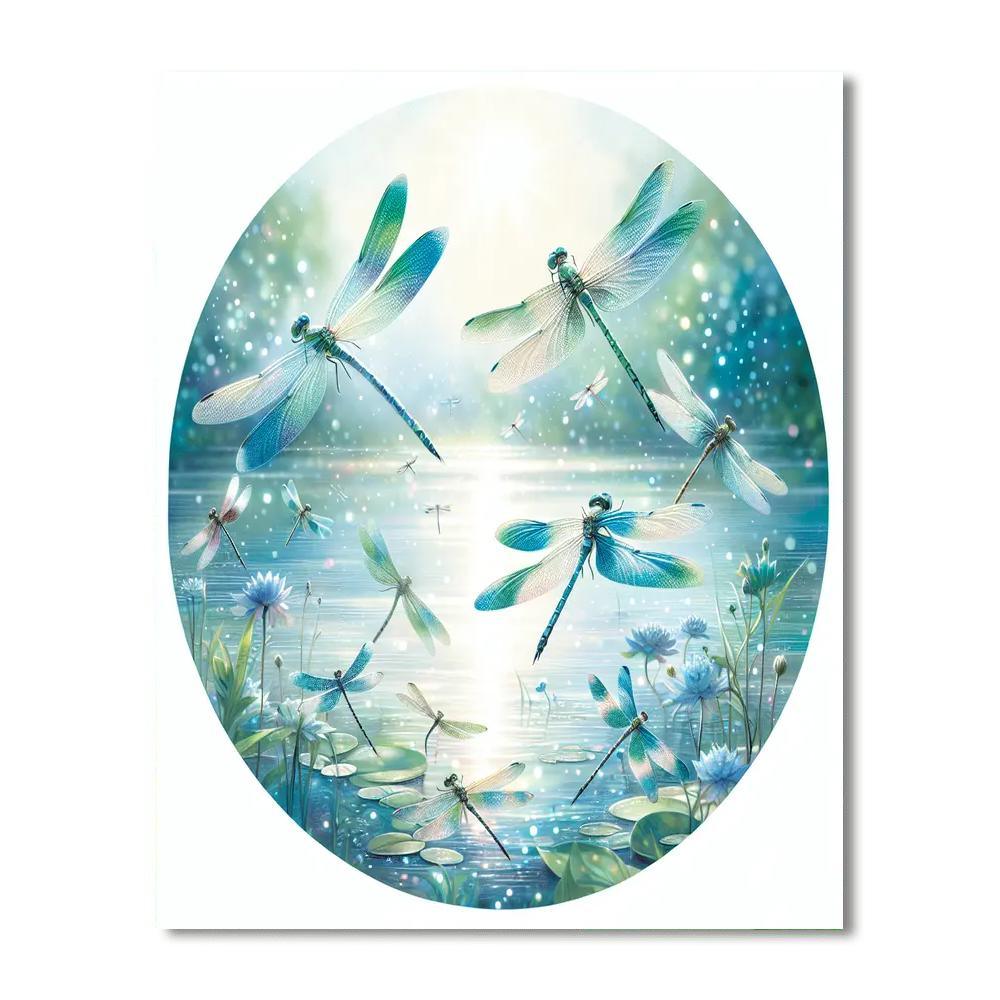 Dragonfly's Graceful Flight Paint By Numbers