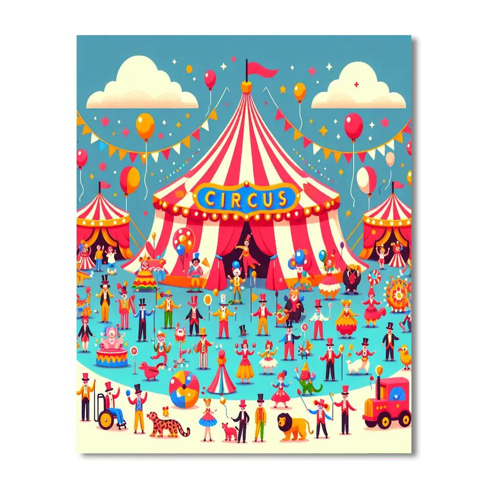 Circus Carnival Capers Paint By Color