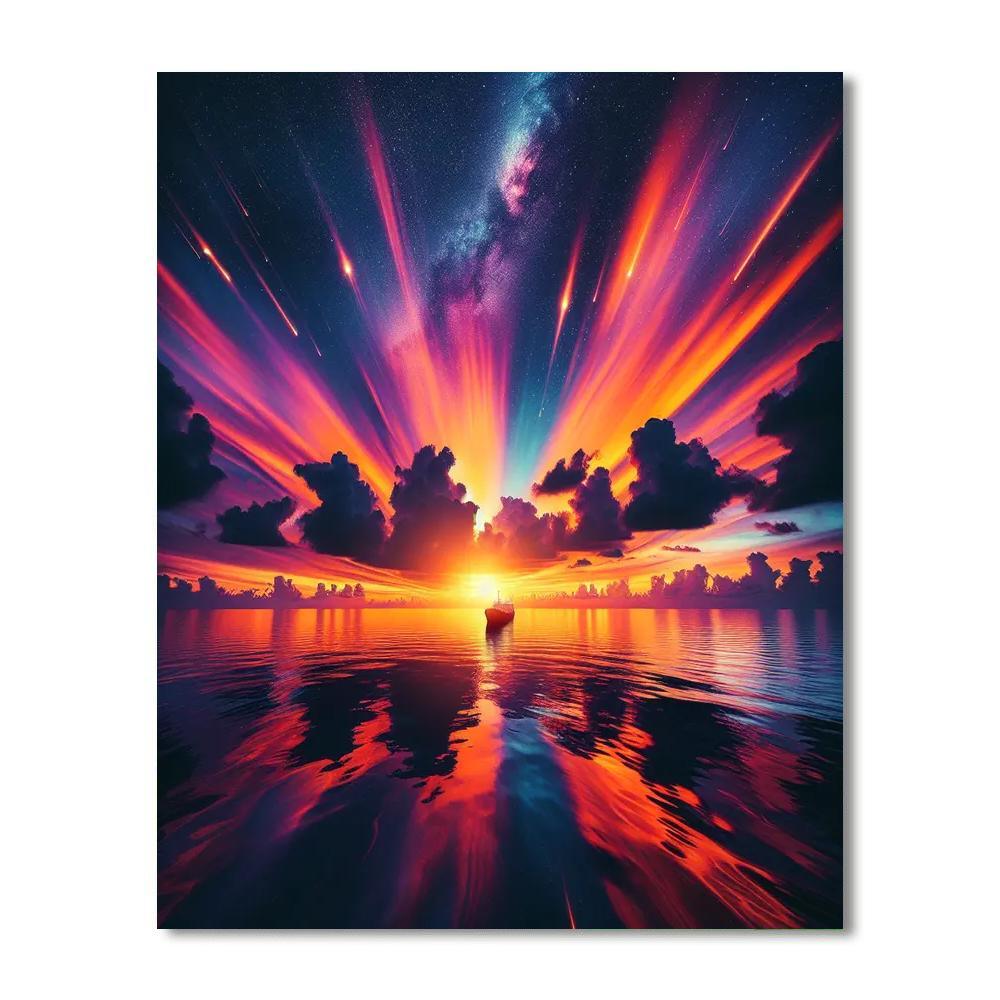 Golden Horizon Sunset Numbered Painting Kits