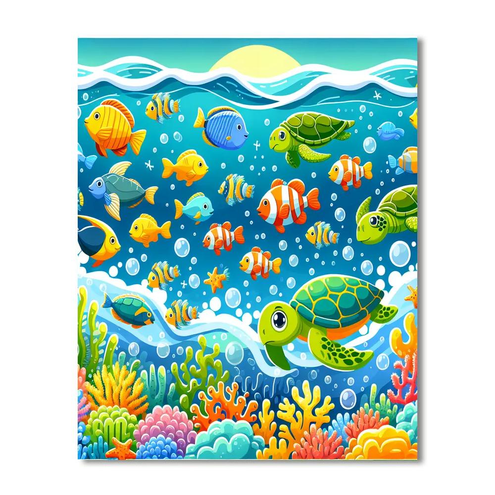 Ocean Life Exploration Painting By Numbers Kit