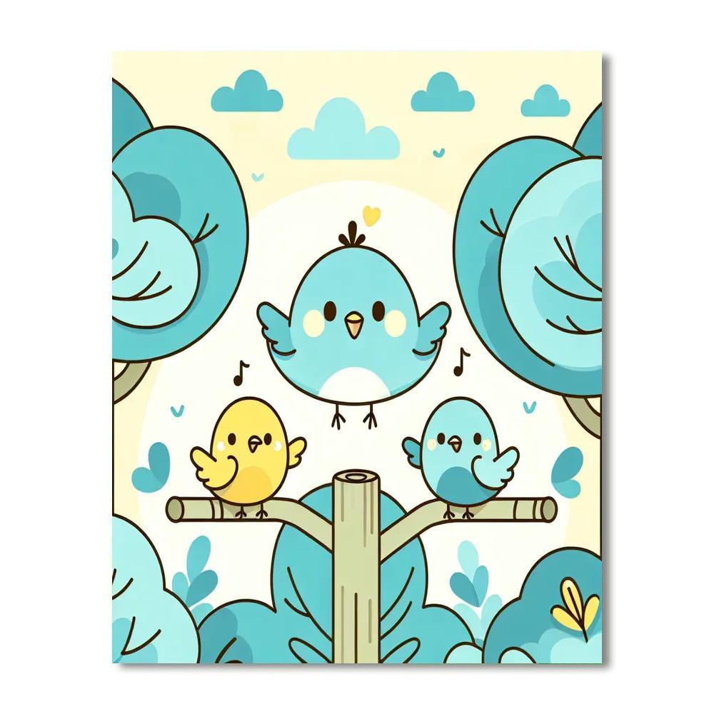 Chirping Bird Morning Paint By Numbers Kits