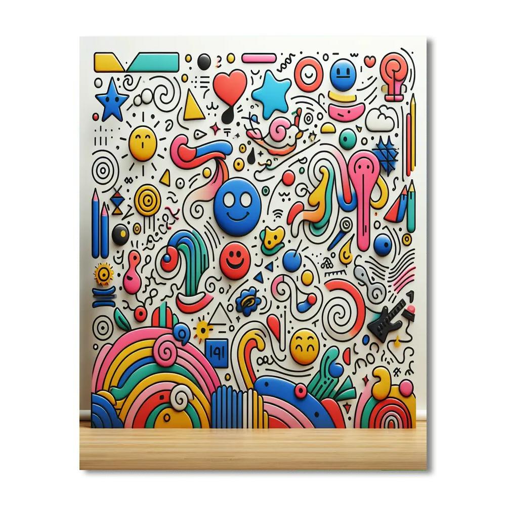 Dazzling Doodles Paint By Numbers Art