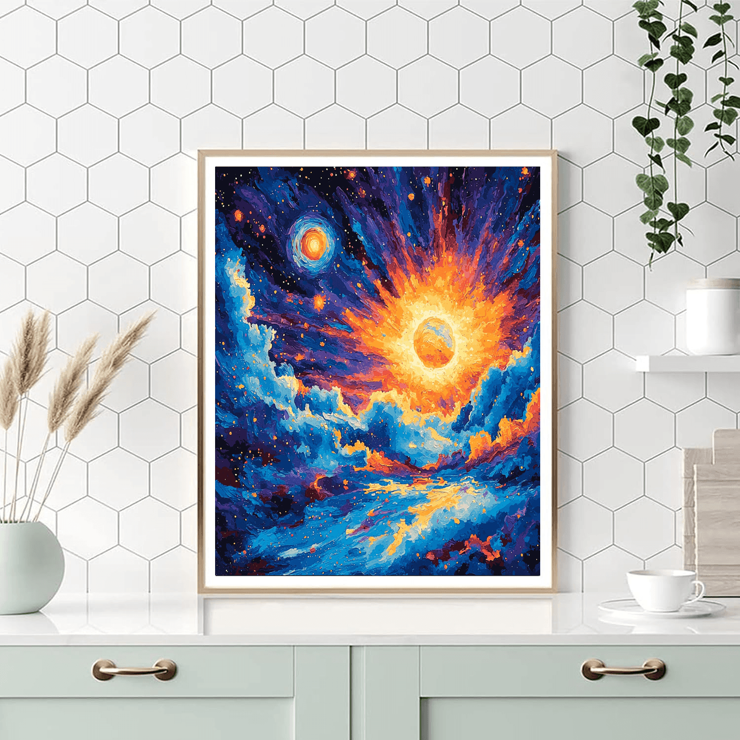 Edvard Munch Inspired Expressionist Cosmic Journey  Paint By Numbers Kits
