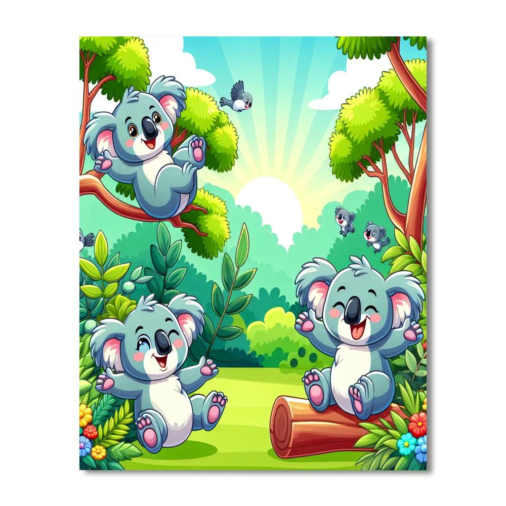 Curious Koala Kingdom Painting Number Kit