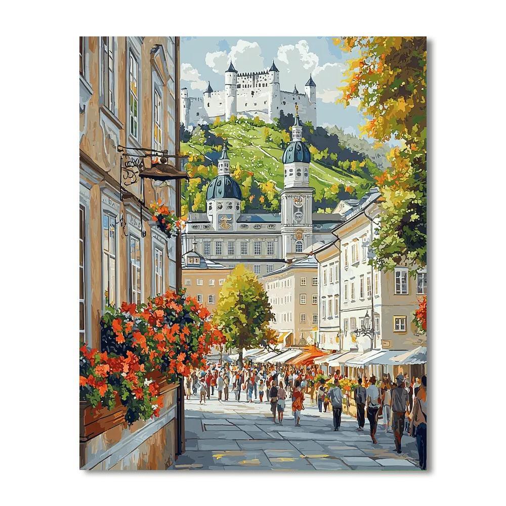 Salzburg Old Town - Austria Paint By Number