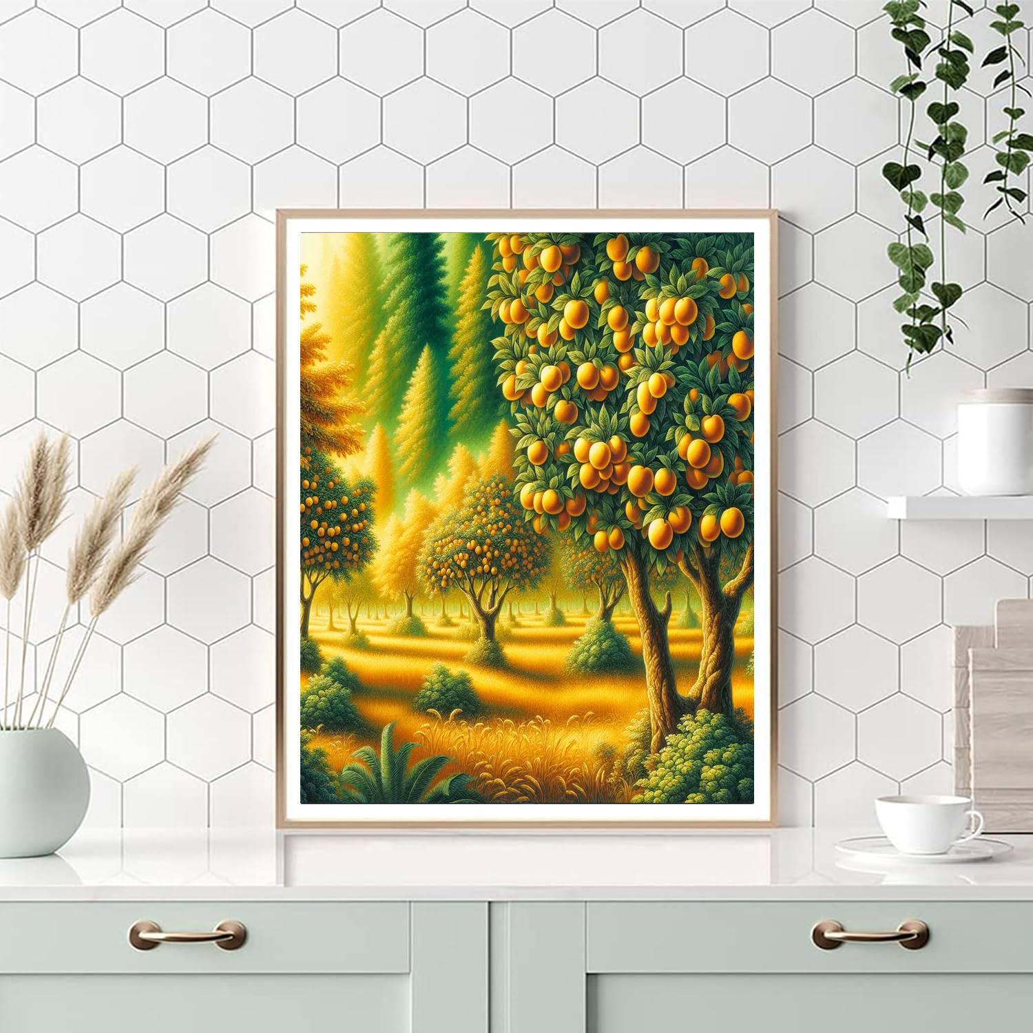 Golden Orchard Bounty Paint By Numbers Art