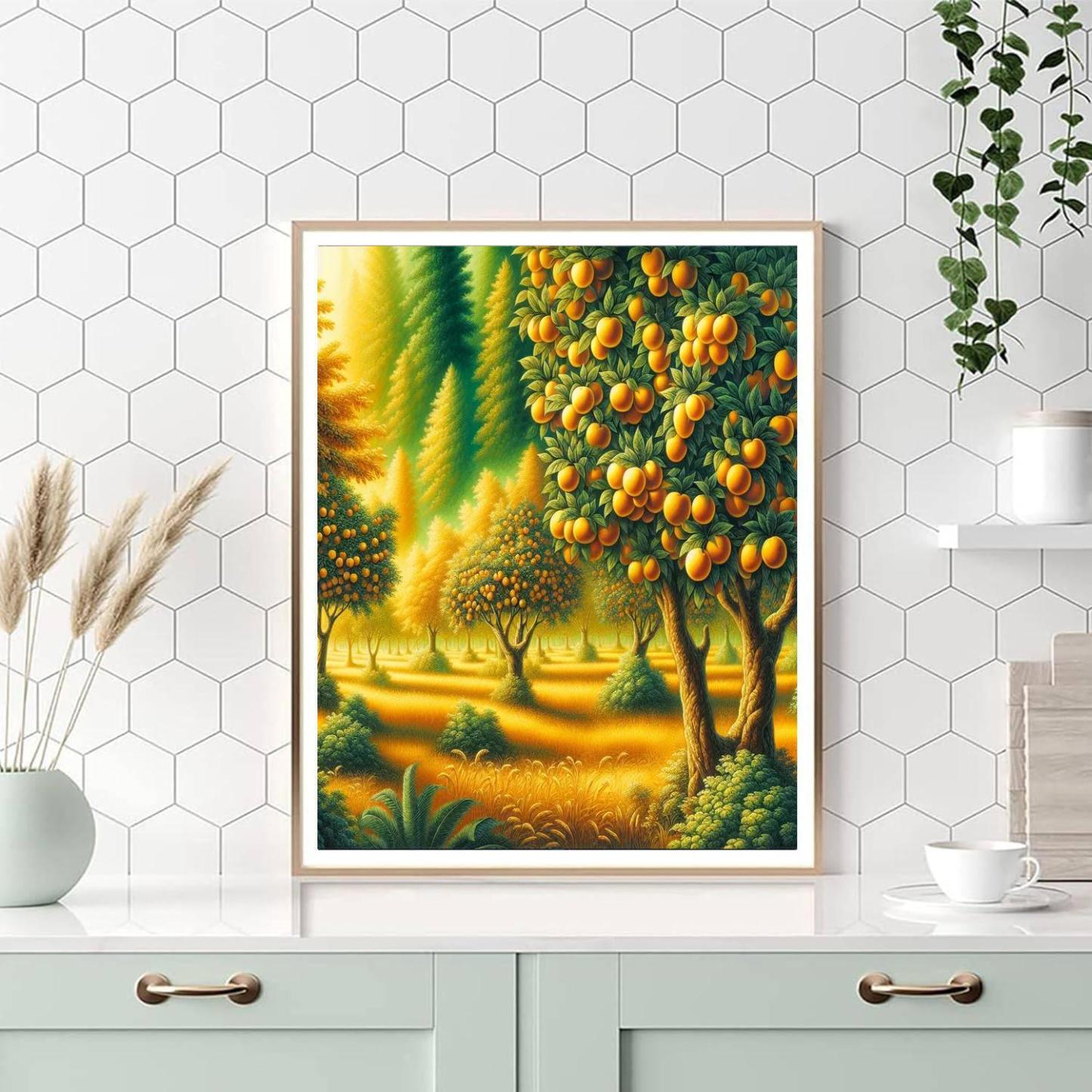Golden Orchard Bounty Paint By Numbers Art