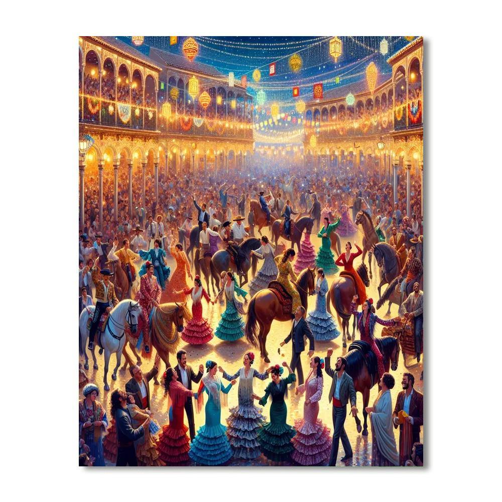 Feria De Abril (april Fair) Paint By Color