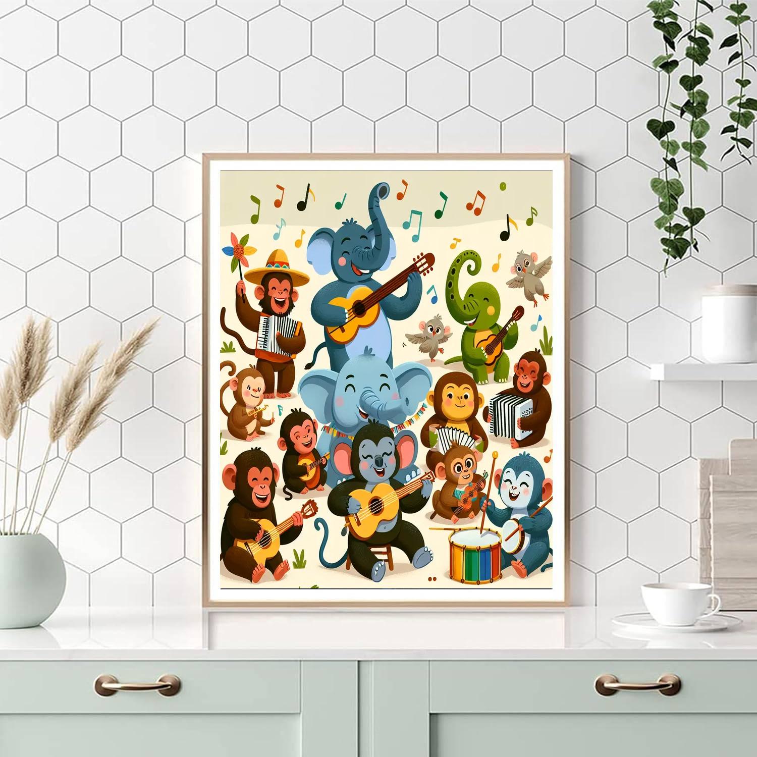 Jungle Rhythms And Beats Painting Number Kit