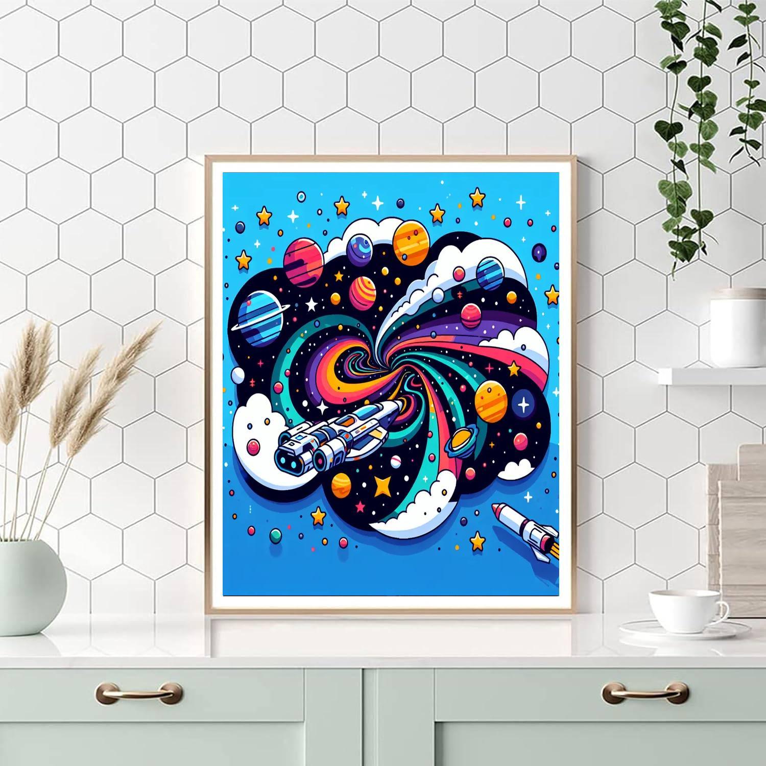 Starlight Galaxy Expedition Paint By Numbers Art
