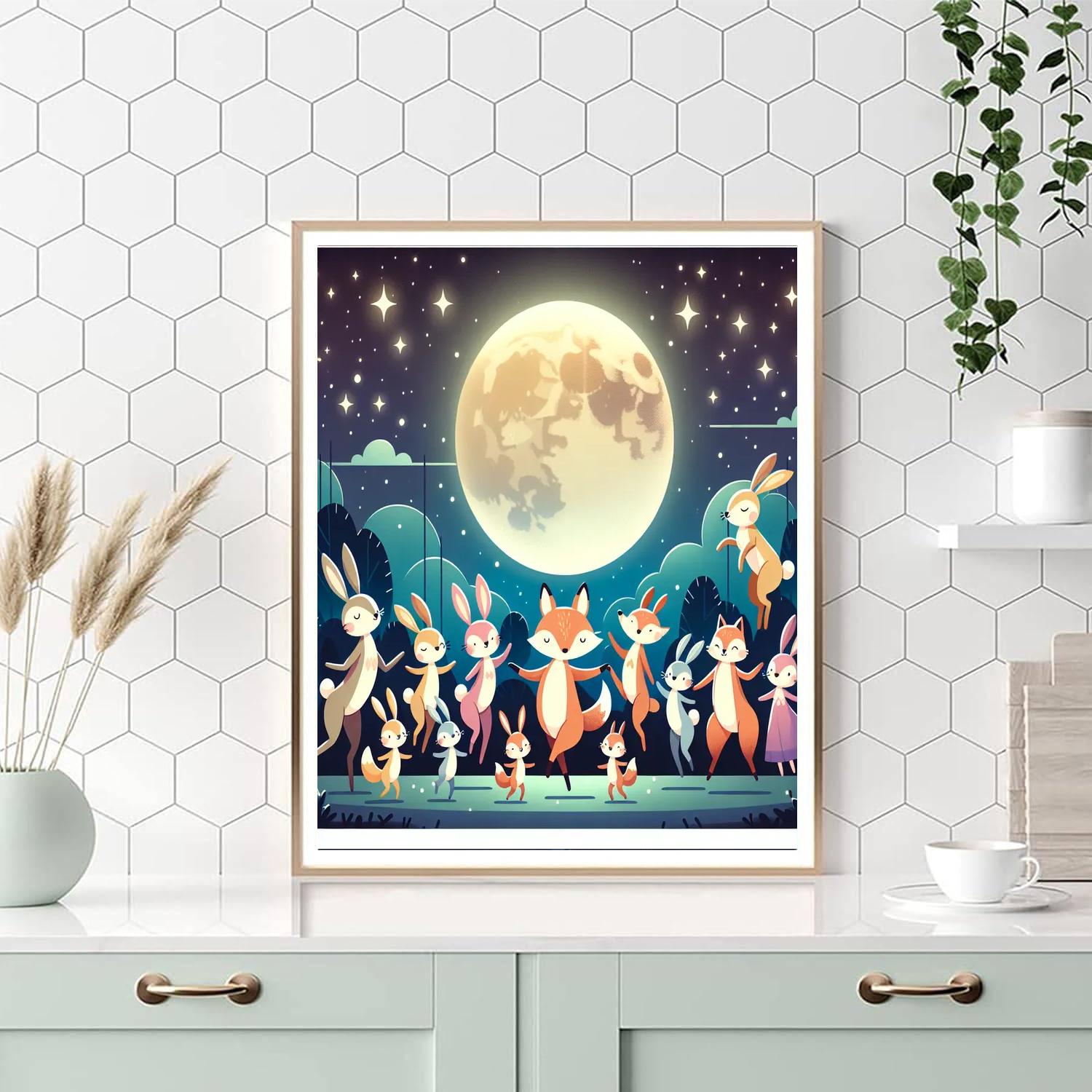Whimsical Moonlight Dance DIY Paint By Numbers