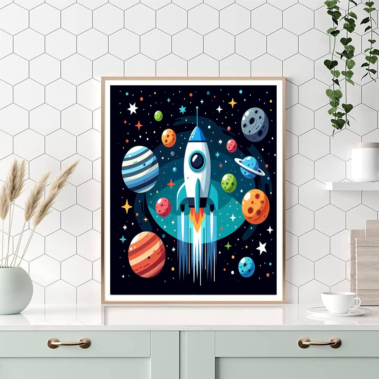 Space Frontier Expedition Numbered Painting Kits