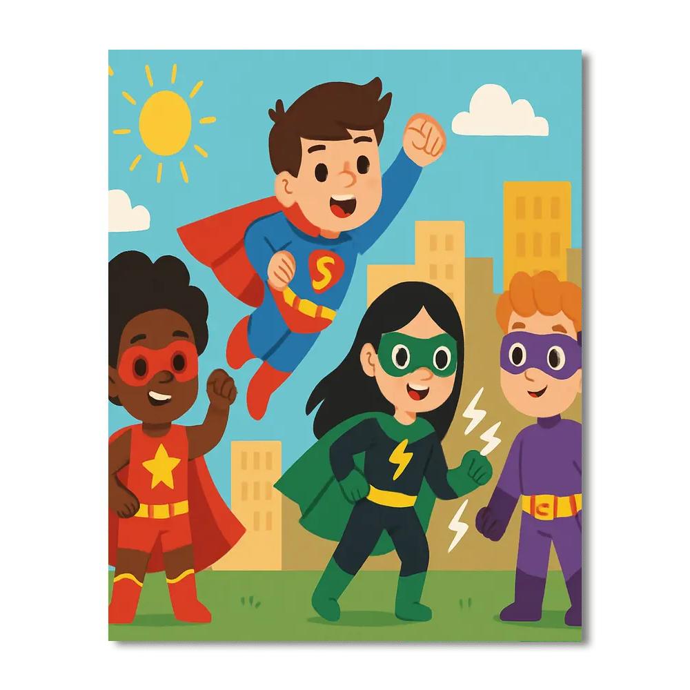 Cool Superhero Squad Paint By Numbers Kits