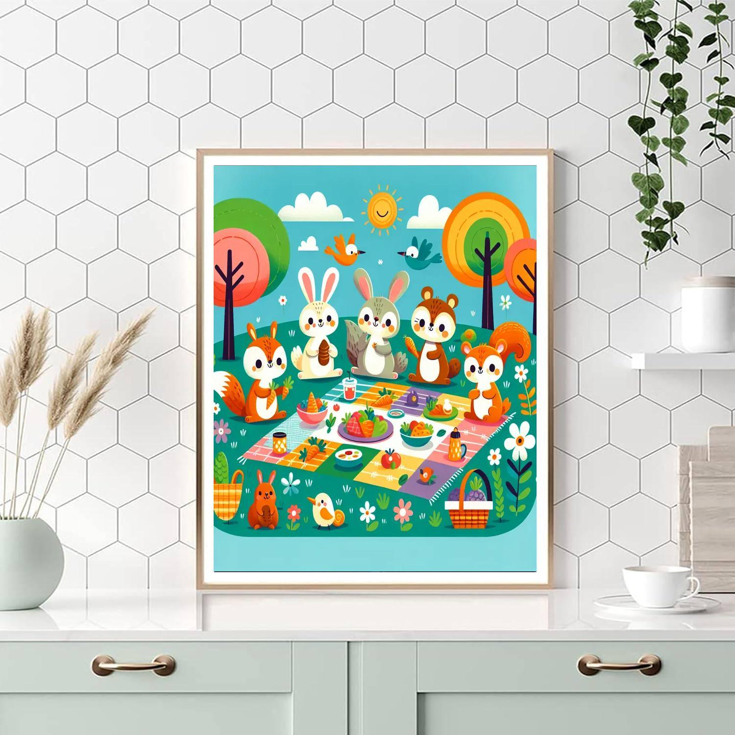 Joyful Picnic Party Paint By Number