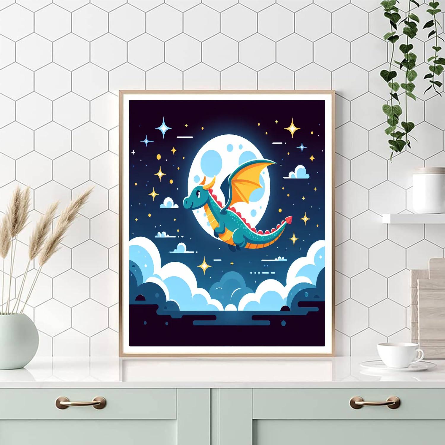 Moonlit Dragon Quest Paint By Numbers