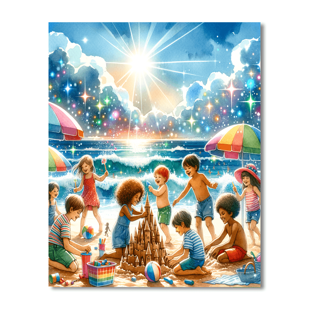 Sunny Beach Fun Paint By Numbers