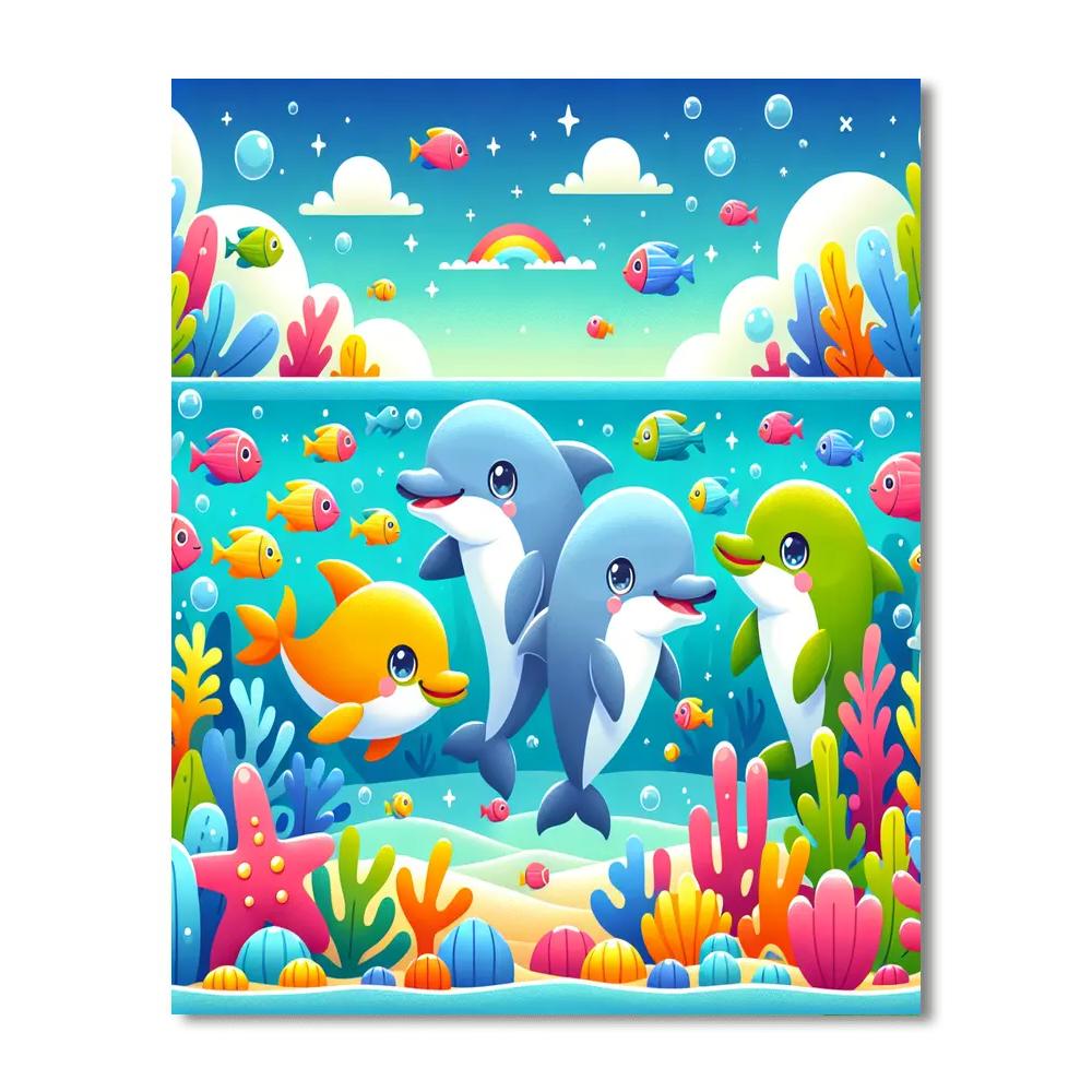 Lively Lagoon Paint By Numbers Art