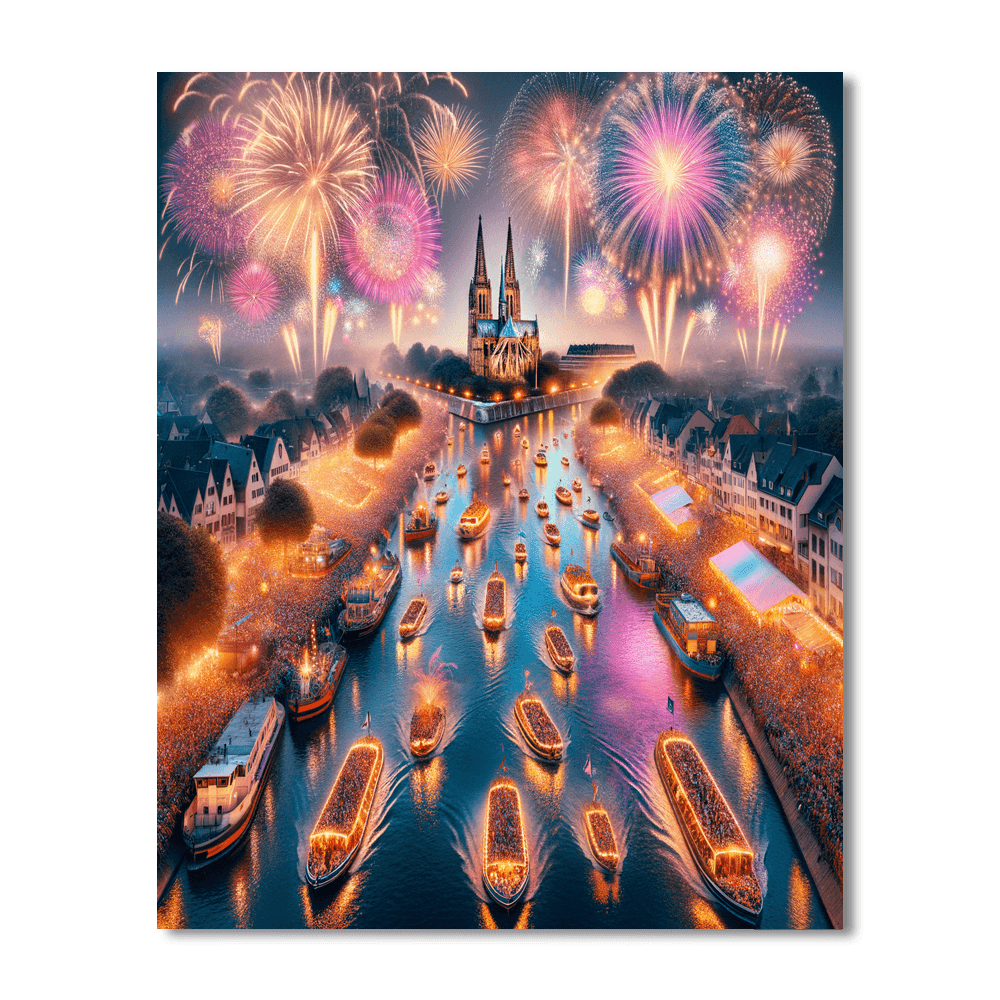 Kölner Lichter - Germany Number Painting