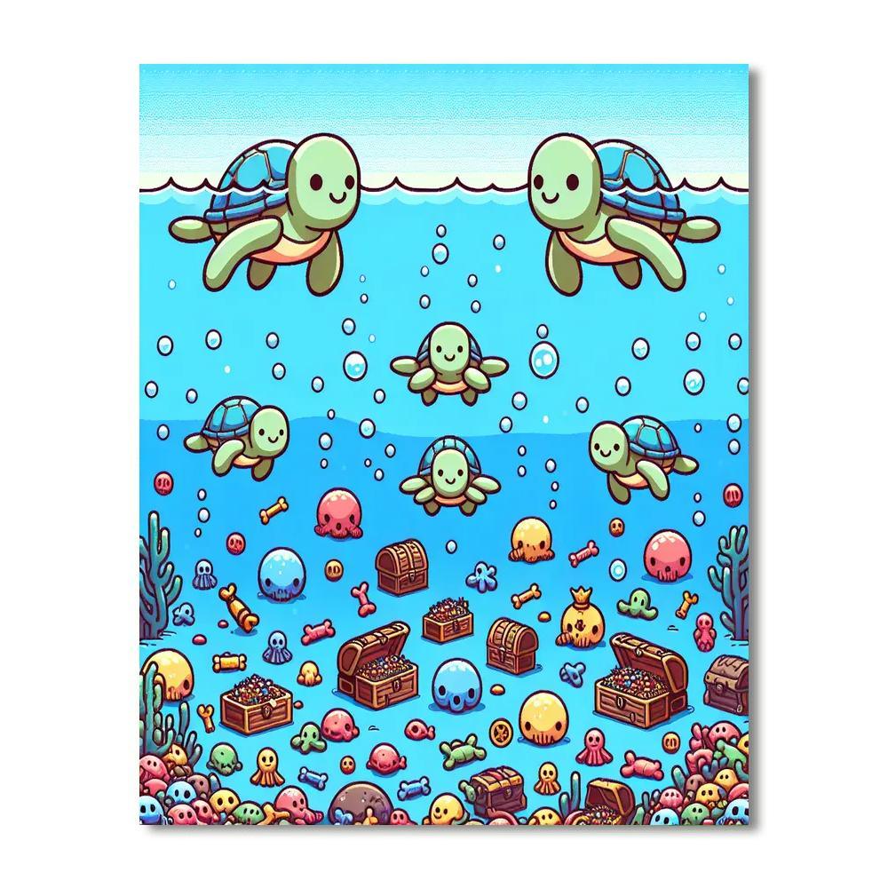 Turtle Treasure Trove Paint By Color