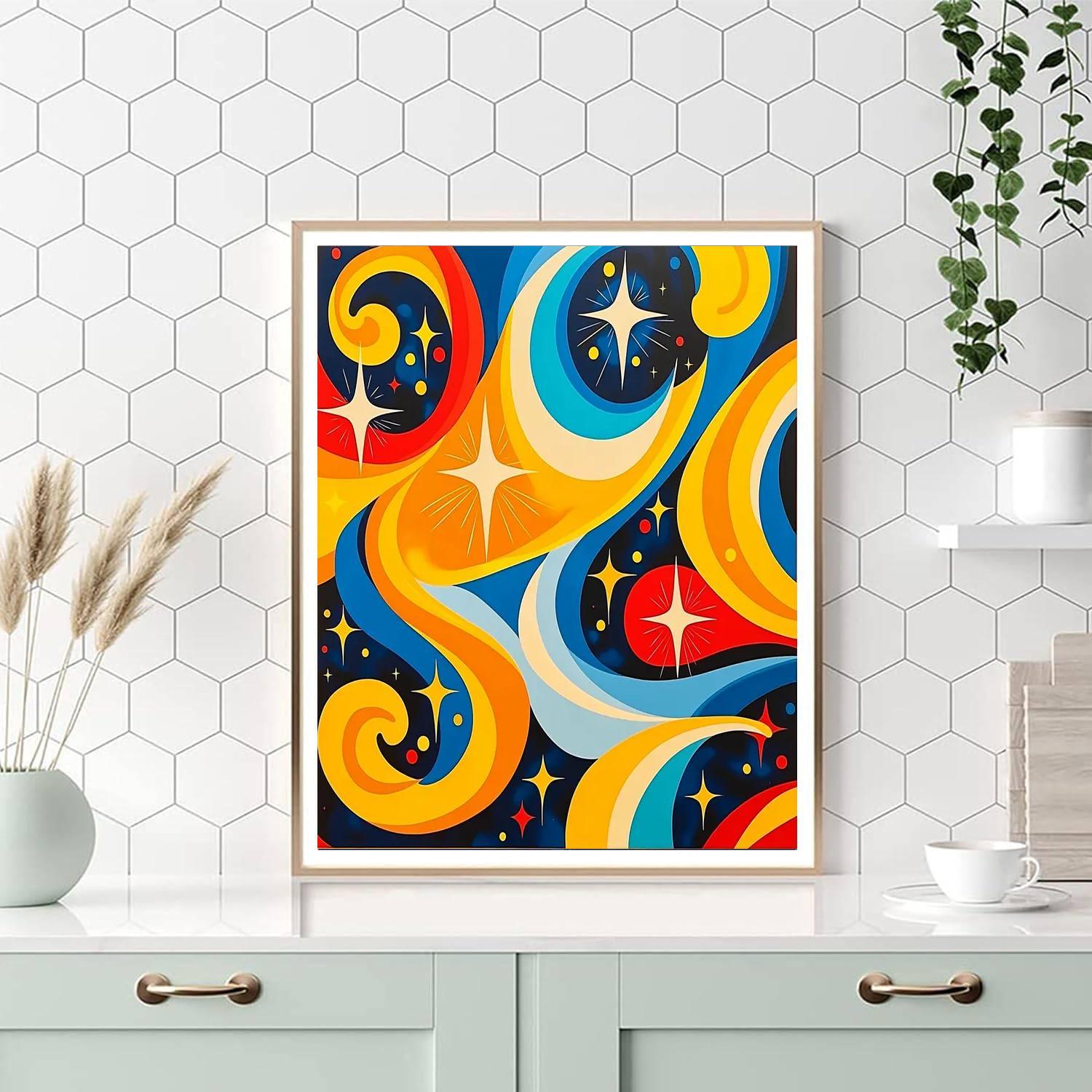 Joan Miró Inspired Cosmic Reverie  Numbered Painting Kits