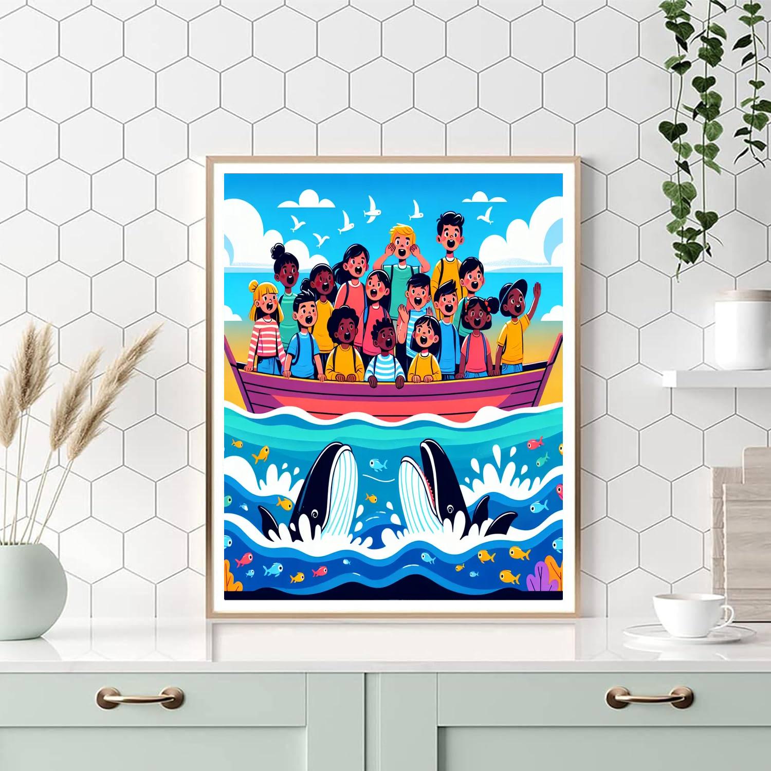 Whale Watching Trip Paint By Numbers Art