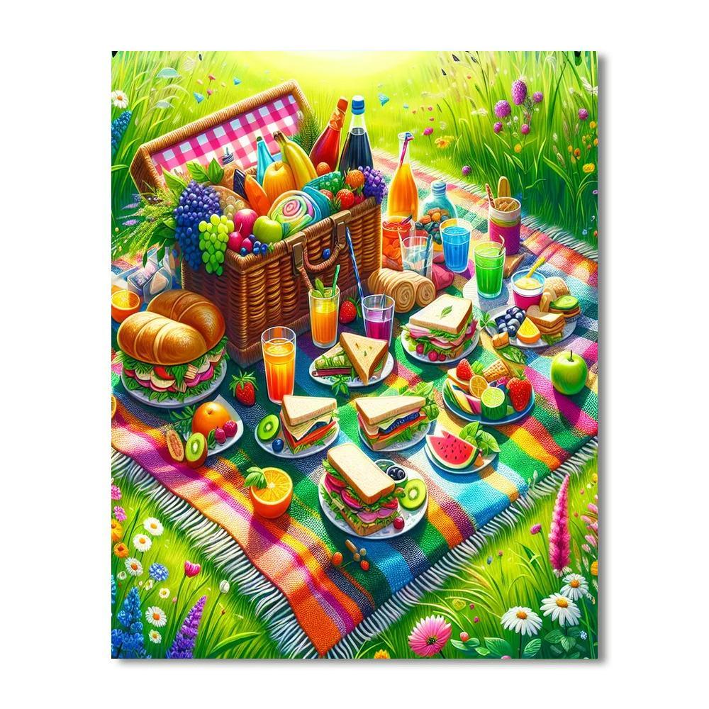 Radiant Summer Picnic DIY Paint By Numbers
