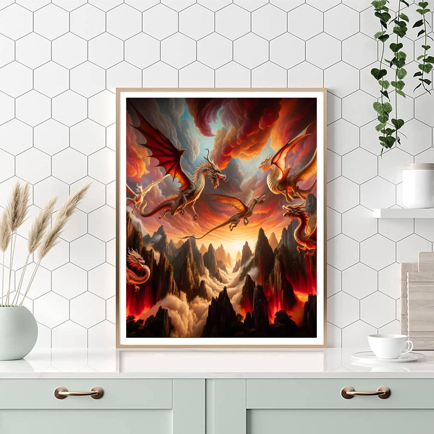 Fantasy Dragon Haven Paint By Number