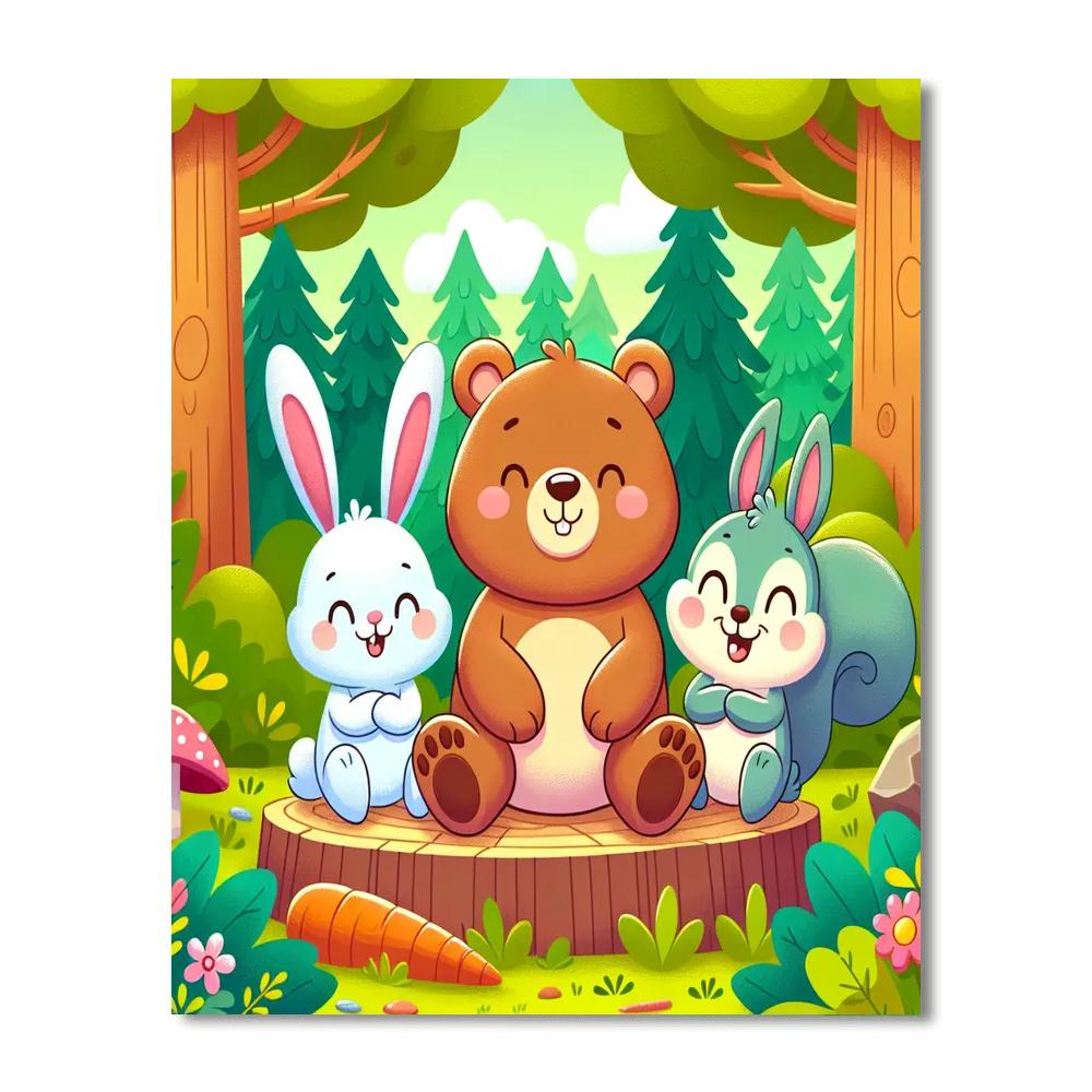 Animal Pals Adventure Painting Number Kit