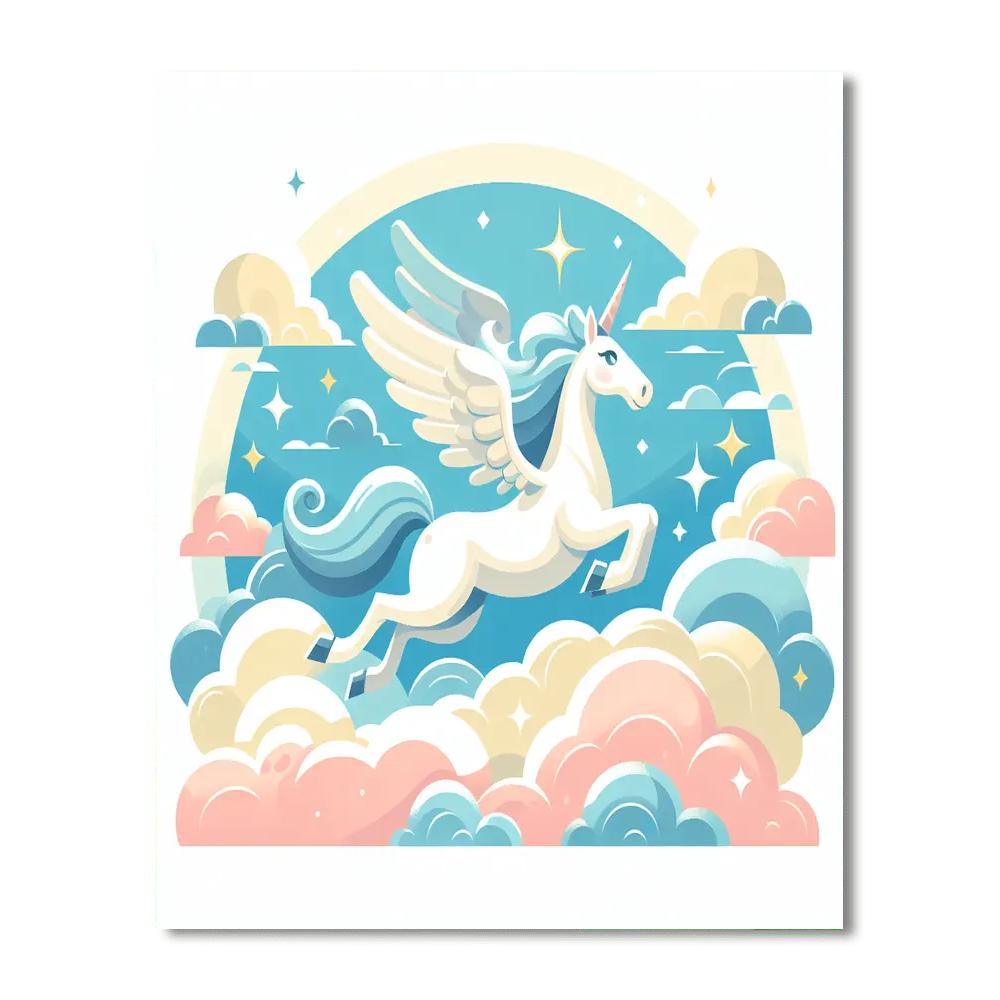 Magical Pegasus Flight Painting By Numbers Kit