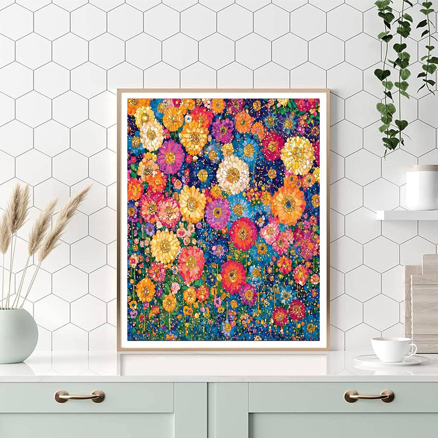 Gustav Klimt Inspired Petals Of Joy  Paint By Numbers Kits