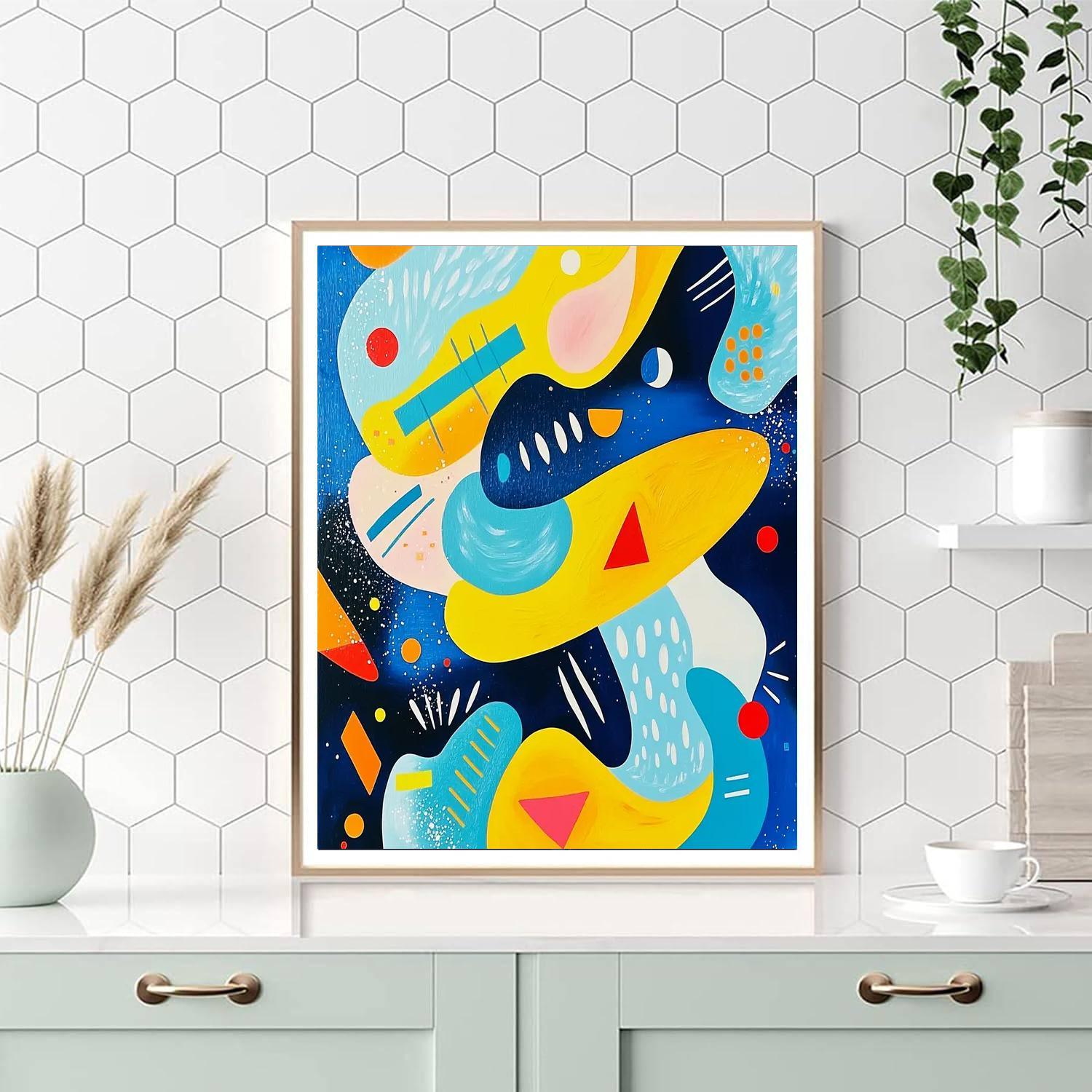 Joan Miró Inspired Vibrant Illusions  Numbered Painting Kits