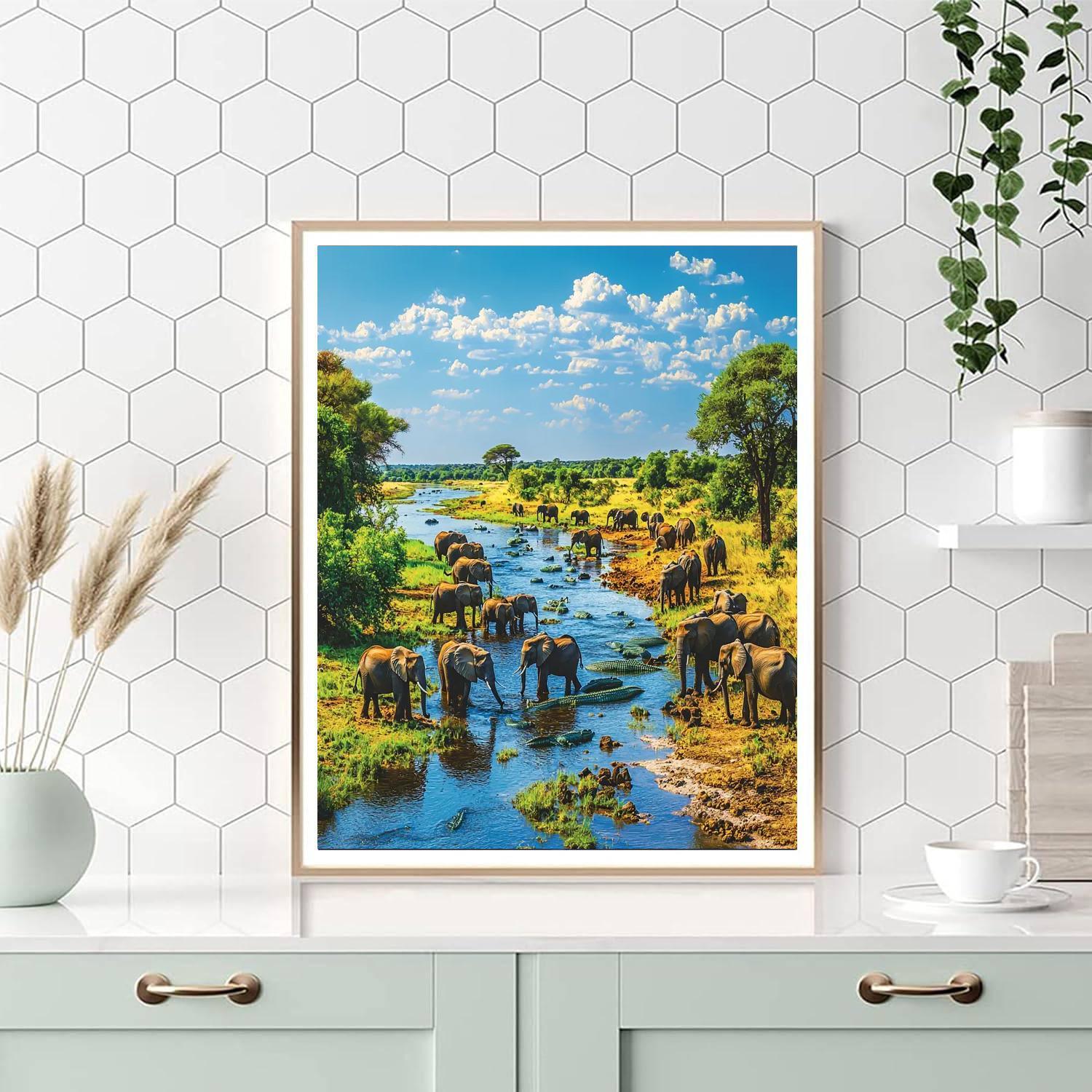 Chobe National Park - Botswana Numbered Painting Kits
