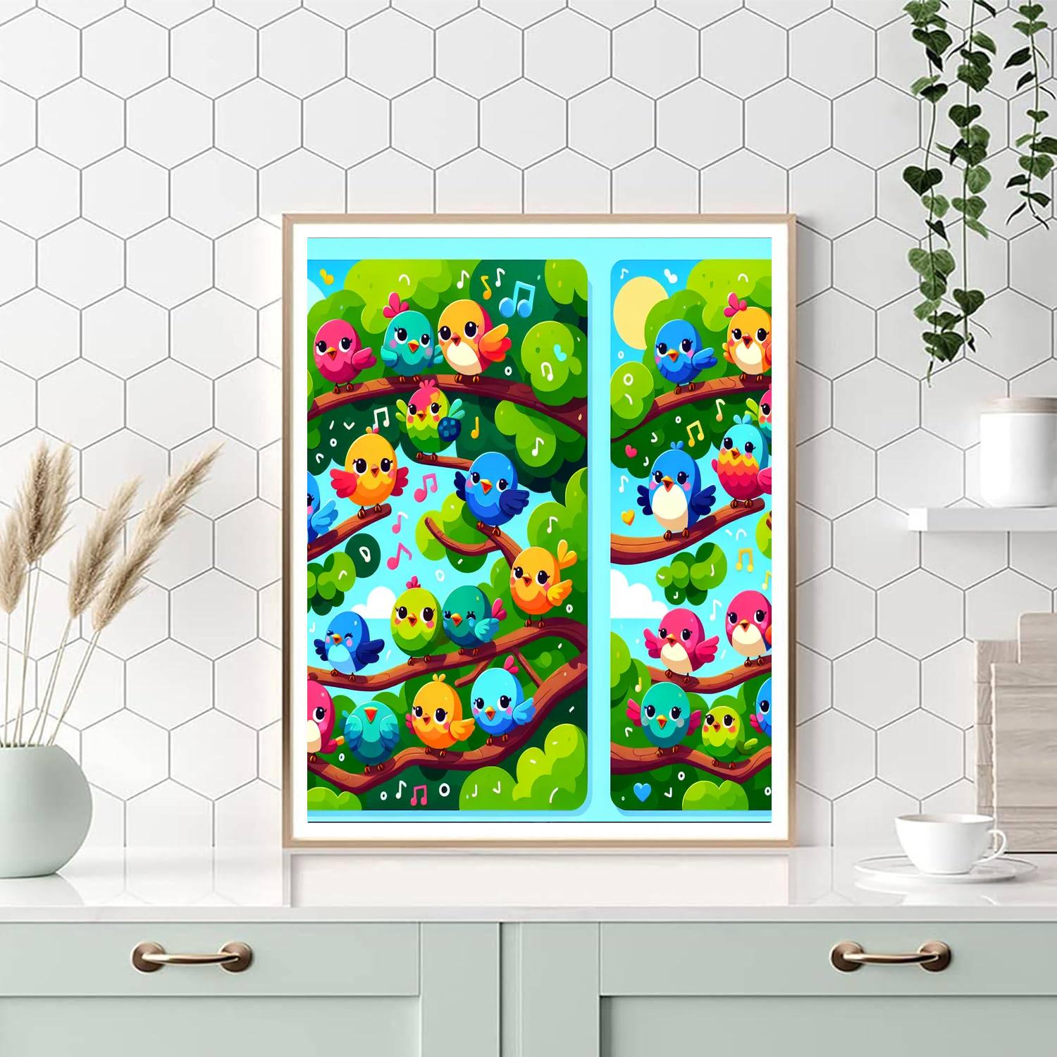 Chirpy Bird's Melody Paint By Numbers Art