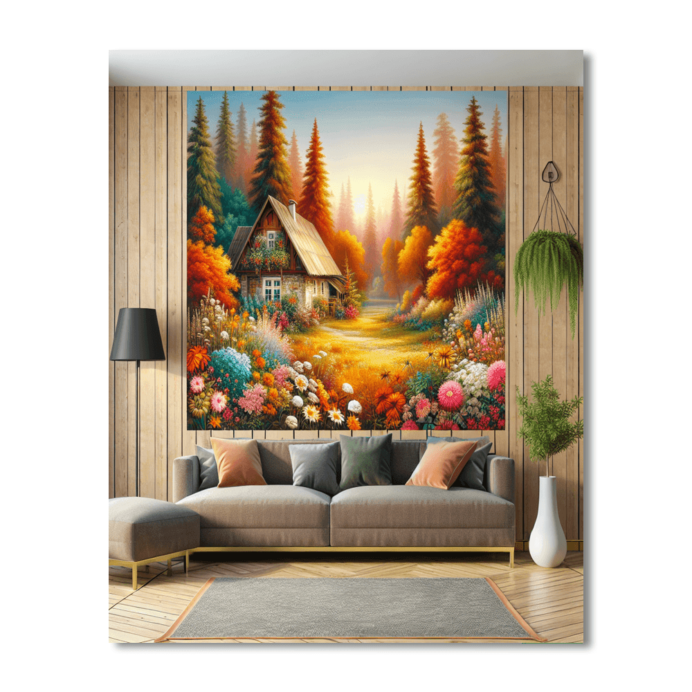 Cozy Cottage Retreat Painting Number Kit