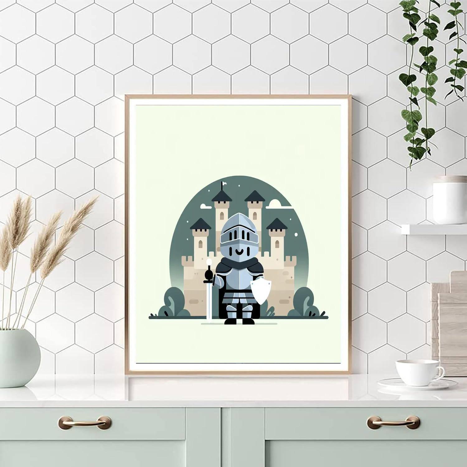 Brave Knight's Castle Numbered Painting Kits