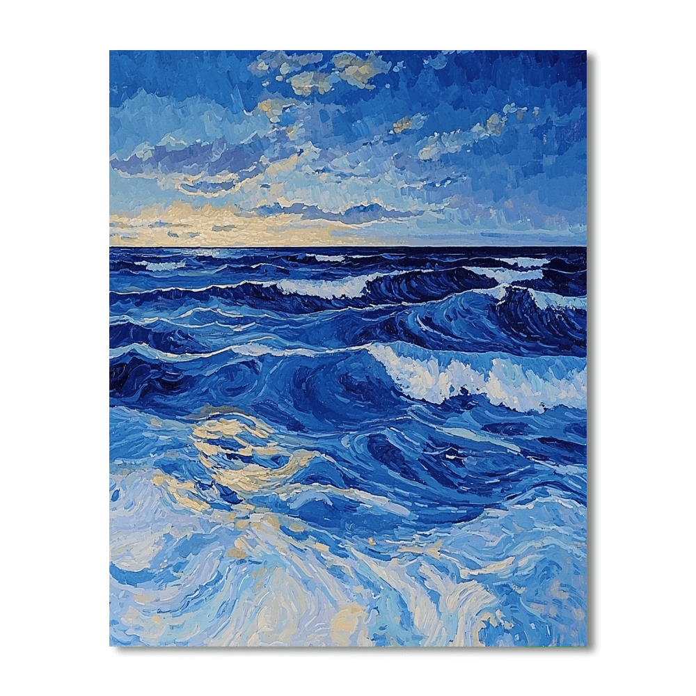 Wassily Kandinsky Inspired Abstract Ocean Whisper  Paint By Numbers Kits