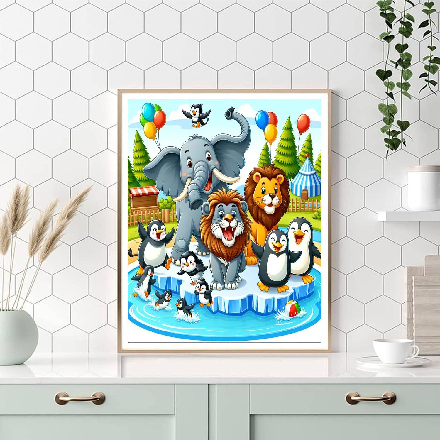 Happy Animals At The Zoo Paint By Number