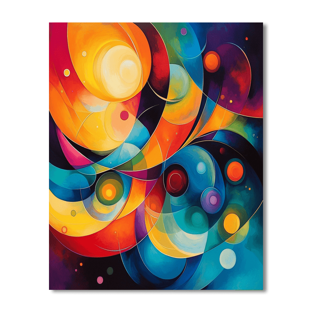 Wassily Kandinsky Inspired Harmony Of Shapes  Paint By Color