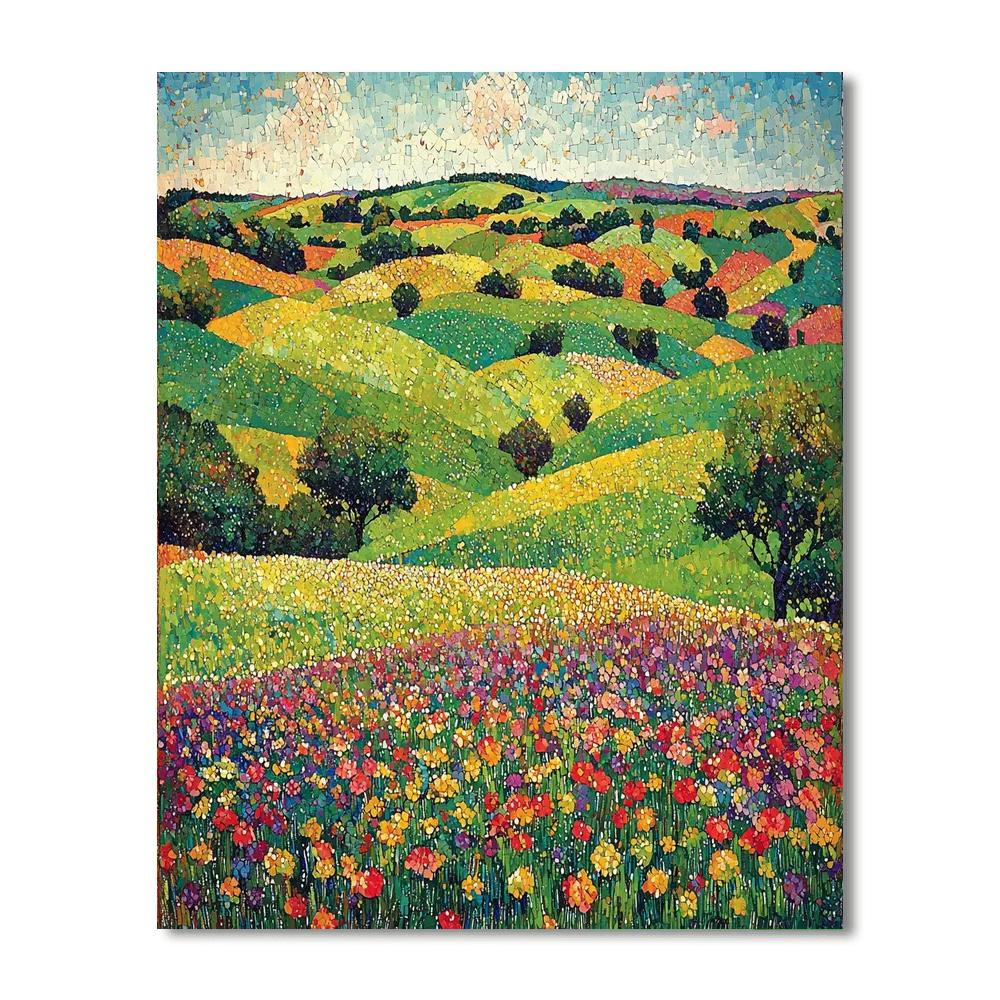 Georges Seurat Inspired Verdant Fields  Numbered Painting Kits