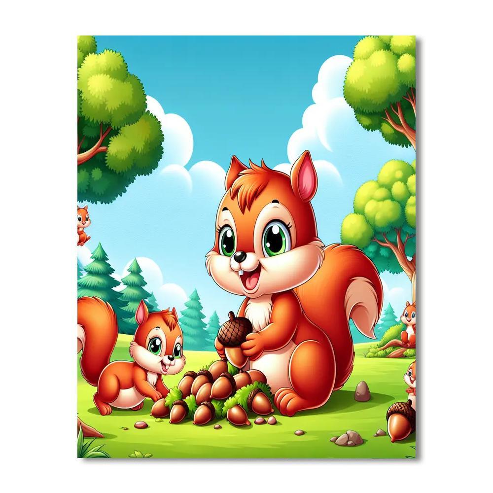 Silly Silly Squirrels Paint By Numbers Kits