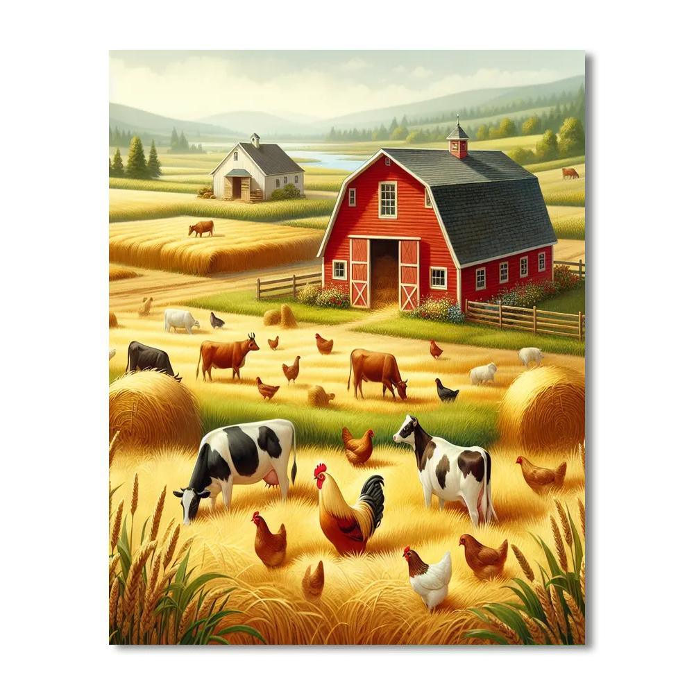 Rustic Barnyard Harmony Numbered Painting Kits