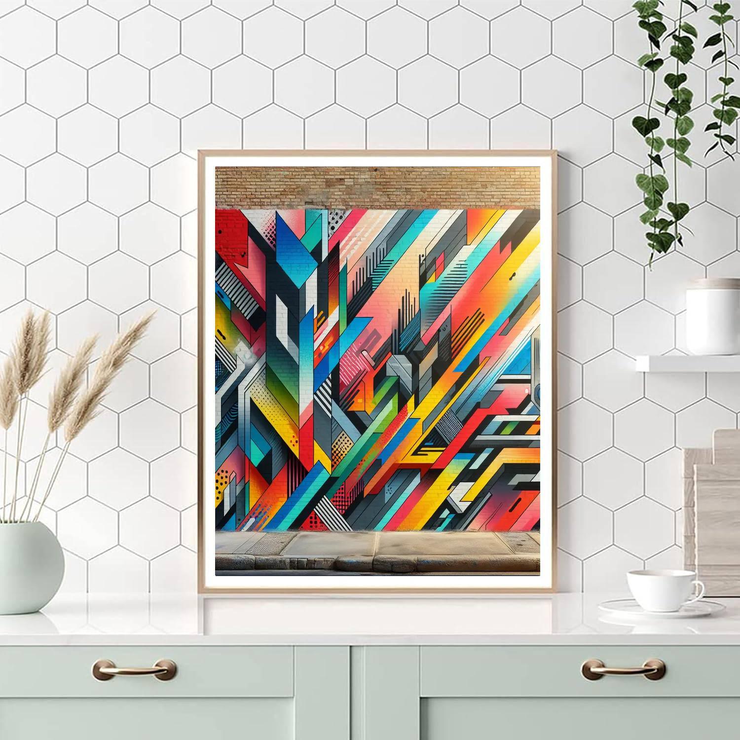 Dynamic Street Mural DIY Paint By Numbers