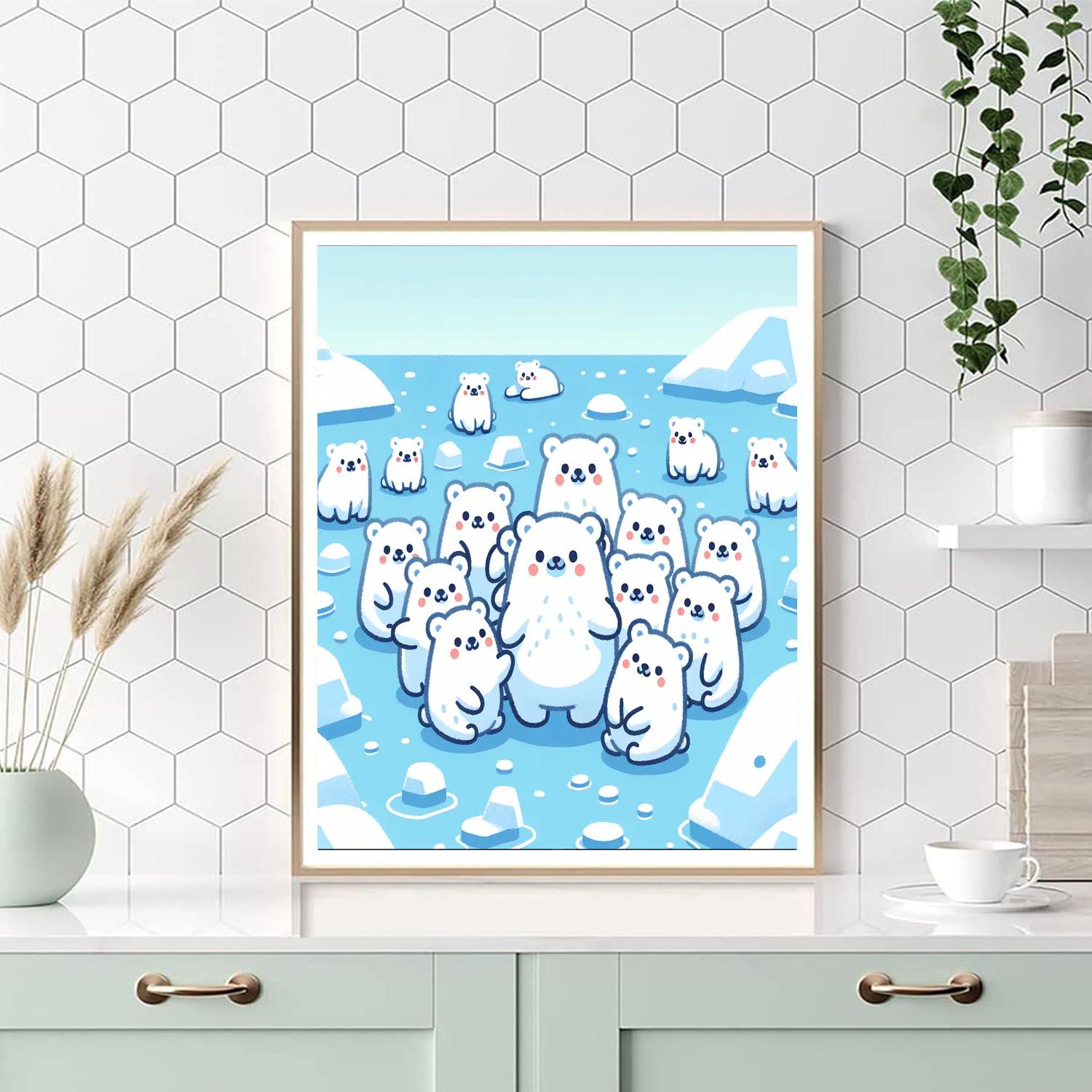 Fluffy Polar Adventure Painting By Numbers Kit
