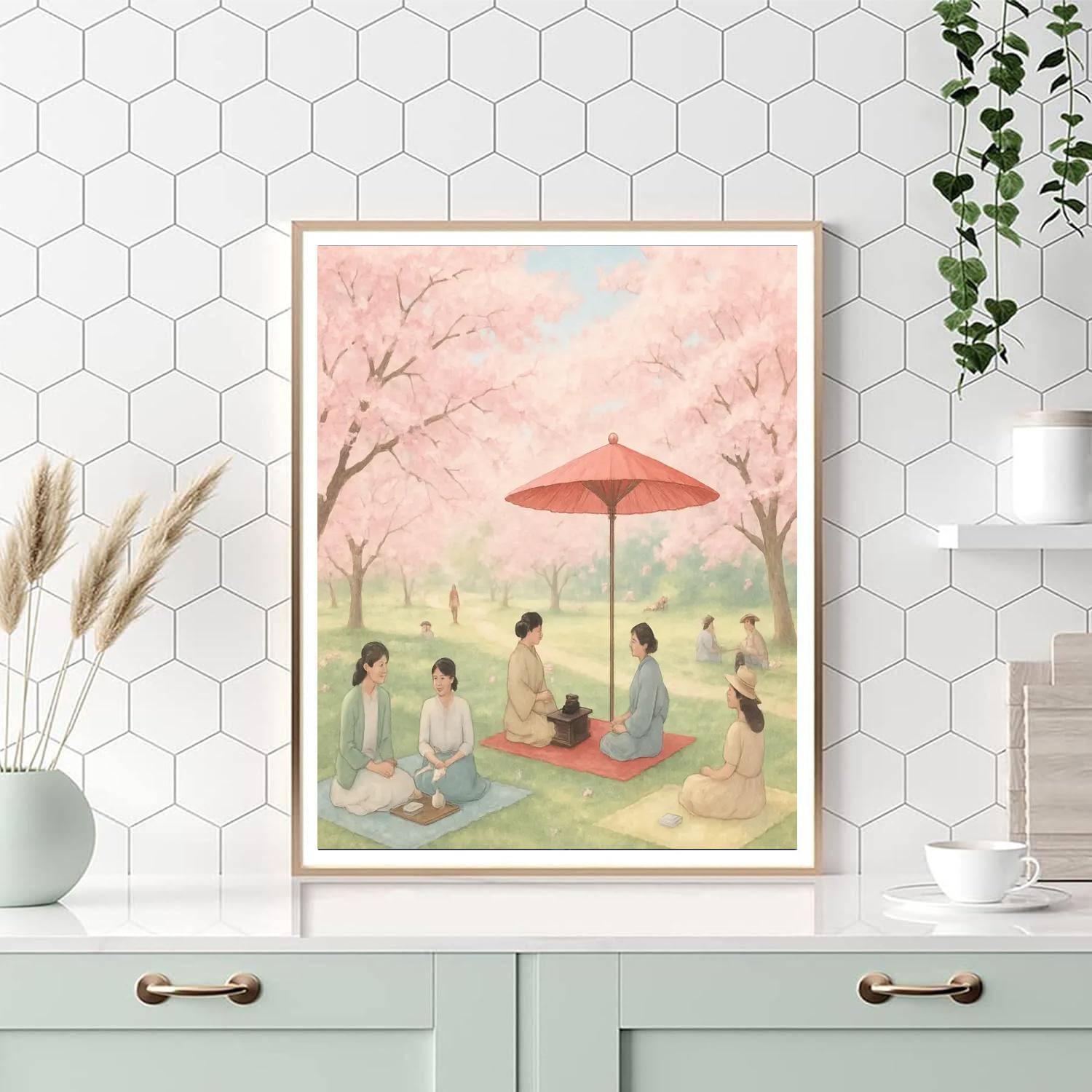 Hanami - Cherry Blossom Festival - Japan DIY Paint By Numbers