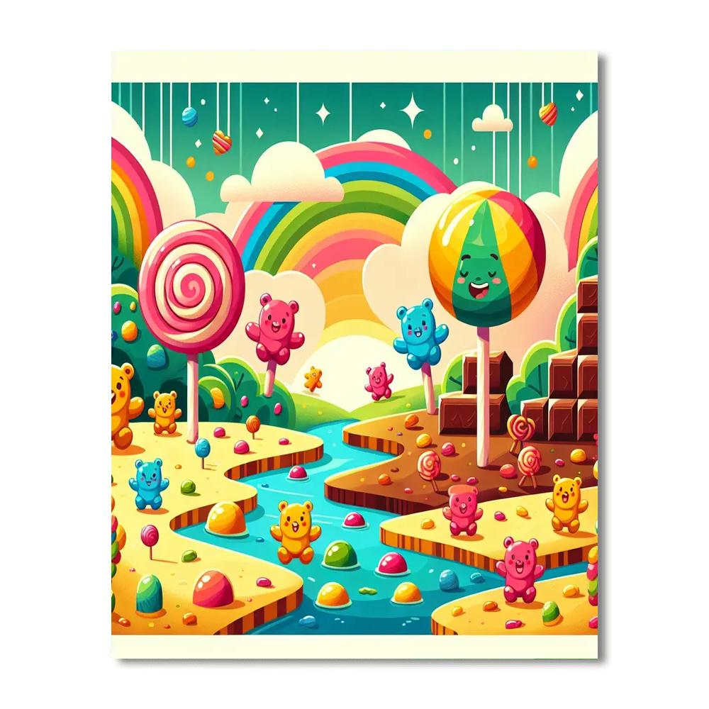Sweet Candyland Escape Numbered Painting Kits