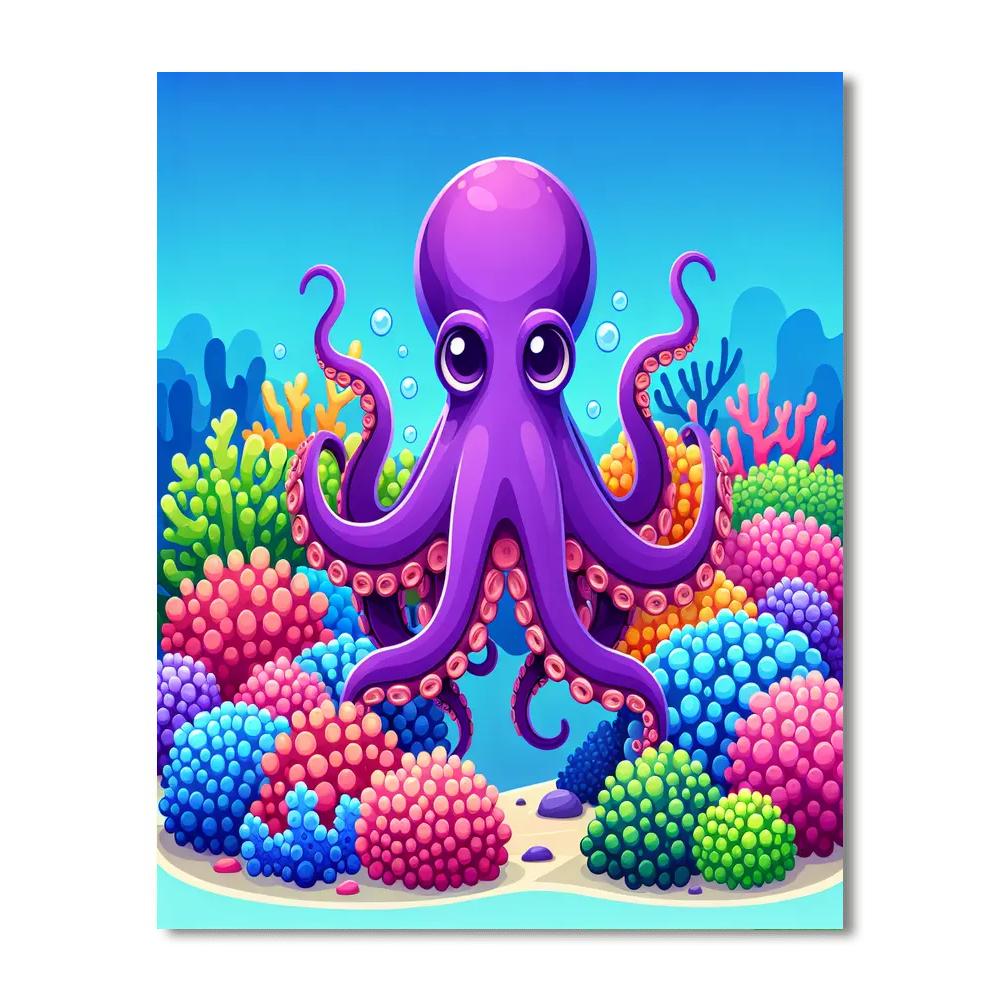 Clever Octopus Mystery Numbered Painting Kits