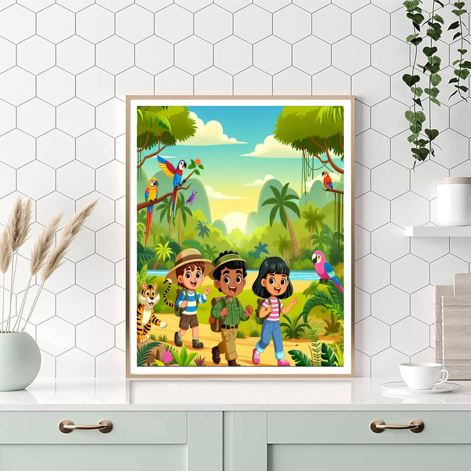 Adventurous Jungle Explorers Numbered Painting Kits